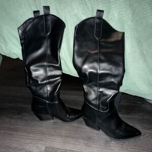 Black cowboy boots